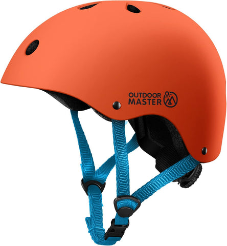 Darrahopens Sports & Fitness > Bikes & Accessories > Bicycle Helmets OutdoorMaster Youth & Kids Bike Helmet - Adjustable Multi-Sports Skateboard Helmet with Removable Liners for Balance Bike, Toddler Scooter, One Wheel Hoverboard-Orange-Large