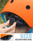 Darrahopens Sports & Fitness > Bikes & Accessories > Bicycle Helmets OutdoorMaster Youth & Kids Bike Helmet - Adjustable Multi-Sports Skateboard Helmet with Removable Liners for Balance Bike, Toddler Scooter, One Wheel Hoverboard-Orange-Large