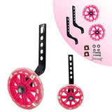 Darrahopens Sports & Fitness > Bikes & Accessories > Bicycle Parts 12–20 Inch Bike Training Wheels Flashing PVC Silent Stabilizer Auxiliary Support - Black