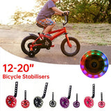 Darrahopens Sports & Fitness > Bikes & Accessories > Bicycle Parts 12–20 Inch Bike Training Wheels Flashing PVC Silent Stabilizer Auxiliary Support - Red