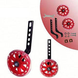 Darrahopens Sports & Fitness > Bikes & Accessories > Bicycle Parts 12–20 Inch Bike Training Wheels Flashing PVC Silent Stabilizer Auxiliary Support - Red