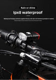Darrahopens Sports & Fitness > Bikes & Accessories > Bicycle Parts 2 PCS USB Rechargeable Mini Bike Lights - Aluminium LED Front & Rear Safety Lamp Set - 150 Lumen High Brightness Flashlight for Helmet & Handlebar - IPX8 Waterproof - Black