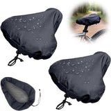 Darrahopens Sports & Fitness > Bikes & Accessories > Bicycle Parts 2-Piece Waterproof Bicycle Saddle Cover Set - Black - Rain Cover for Bicycle Saddle - Sun and Dust Resistant - With Drawstring - Unisex - Suitable for MTB, Road Bike & E-Bike