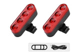 Darrahopens Sports & Fitness > Bikes & Accessories > Bicycle Parts 2Pcs Bike Tail Light 4 Modes Bike Rear Light Waterproof Bicycle Taillight-Red