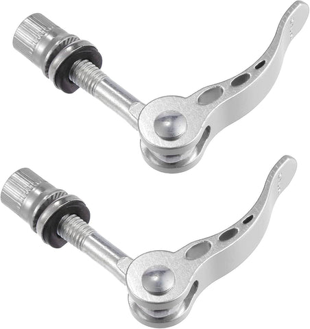 Darrahopens Sports & Fitness > Bikes & Accessories > Bicycle Parts 2pcs M6*65mm Aluminium Alloy Bicycle Seat Post Quick Release Pin Seatpost Skewer Bolt Silver Tone