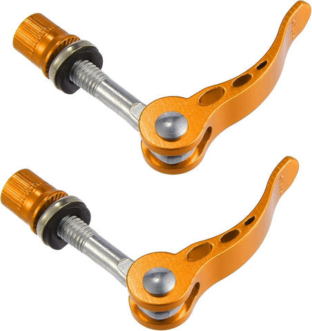 Darrahopens Sports & Fitness > Bikes & Accessories > Bicycle Parts 2pcs M6*65mm Aluminium Alloy Bicycle Seat Post Quick Release Pin Seatpost Skewer Bolt Yellow