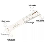 Darrahopens Sports & Fitness > Bikes & Accessories > Bicycle Parts 3 in 1 Bike Chain Wear Indicator Chain Hook Bolt Gauge Ruler Tool Stainless Steel
