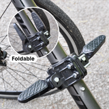 Darrahopens Sports & Fitness > Bikes & Accessories > Bicycle Parts 3 In 1 Kids Bike Mounted Front Seat Detachable With Handlebar Foot Pedal Bicycle Seat for Children 1-8 Years Compatible with All Adult Mountain Bikes