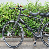 Darrahopens Sports & Fitness > Bikes & Accessories > Bicycle Parts 3 In 1 Kids Bike Mounted Front Seat Detachable With Handlebar Foot Pedal Bicycle Seat for Children 1-8 Years Compatible with All Adult Mountain Bikes