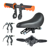 Darrahopens Sports & Fitness > Bikes & Accessories > Bicycle Parts 3 In 1 Kids Bike Mounted Front Seat Detachable With Handlebar Foot Pedal Bicycle Seat for Children 1-8 Years Compatible with All Adult Mountain Bikes