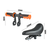 Darrahopens Sports & Fitness > Bikes & Accessories > Bicycle Parts 3 In 1 Kids Bike Mounted Front Seat Detachable With Handlebar Foot Pedal Bicycle Seat for Children 1-8 Years Compatible with All Adult Mountain Bikes