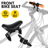 Darrahopens Sports & Fitness > Bikes & Accessories > Bicycle Parts 3 In 1 Kids Bike Mounted Front Seat Detachable With Handlebar Foot Pedal Bicycle Seat for Children 1-8 Years Compatible with All Adult Mountain Bikes
