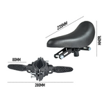 Darrahopens Sports & Fitness > Bikes & Accessories > Bicycle Parts 3 In 1 Kids Bike Mounted Front Seat Detachable With Handlebar Foot Pedal Bicycle Seat for Children 1-8 Years Compatible with All Adult Mountain Bikes