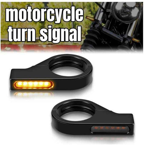 Darrahopens Sports & Fitness > Bikes & Accessories > Bicycle Parts A pair Switchback Sequential Front Fork LED Turn Signals, Motorcycle Running Lights for 41mm Front Mount Fork Sportster