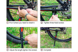 Darrahopens Sports & Fitness > Bikes & Accessories > Bicycle Parts Adjustable Rear Bike Kick Stand Bicycle Mountain Bike Stand Kickstand Bicycle Road Mountain Cycling Rear Mount Side Stand Adjustable Alloy Replacement Kickstand for Mountain Bike