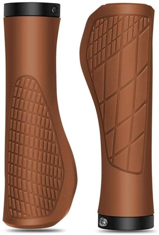 Darrahopens Sports & Fitness > Bikes & Accessories > Bicycle Parts Bicycle grips - Mountain bike grips - 1 pair, including installation tools - Ergonomic bicycle grips | Brown Gripps