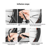 Darrahopens Sports & Fitness > Bikes & Accessories > Bicycle Parts Bicycle Hand Pump,  Compact Bike Pump   Bicycles Tire Pumps Portable Air Pumps Inflator Small Handheld Bikes Pumps for Mountain Road Bikes, Scooter, Basketball