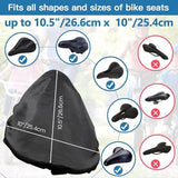 Darrahopens Sports & Fitness > Bikes & Accessories > Bicycle Parts Bicycle saddle cover - Waterproof saddle cover - Rainproof saddle cover - Waterproof bicycle saddle cover with drawstring - Outdoor saddle cover - Bicycle accessories - Universal - Rain and dustproof - 24*27 cm - Black