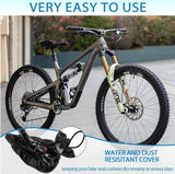 Darrahopens Sports & Fitness > Bikes & Accessories > Bicycle Parts Bicycle saddle cover - Waterproof saddle cover - Rainproof saddle cover - Waterproof bicycle saddle cover with drawstring - Outdoor saddle cover - Bicycle accessories - Universal - Rain and dustproof - 24*27 cm - Black