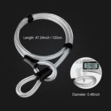 Darrahopens Sports & Fitness > Bikes & Accessories > Bicycle Parts Bicycle U-Lock + Steel Cable Lock With Bracket 2 In 1 Flexible U-Lock Steel Cable