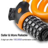 Darrahopens Sports & Fitness > Bikes & Accessories > Bicycle Parts Bike Bicycle Cycling Lock 5 Digit Combination Security Cable Lock Anti Theft