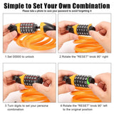 Darrahopens Sports & Fitness > Bikes & Accessories > Bicycle Parts Bike Bicycle Cycling Lock 5 Digit Combination Security Cable Lock Anti Theft