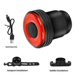 Darrahopens Sports & Fitness > Bikes & Accessories > Bicycle Parts Bike Tail Light Smart,Brake Sensing Bicycle Rear Lights for Night Ride,Ultra Bright LED Back Lights,Type C USB Rechargeable,Cycling Safety Taillight Accessories(Double base)