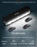 Darrahopens Sports & Fitness > Bikes & Accessories > Bicycle Parts EOS630 1700 Lumen High Brightness Bike Light with Single Bracket Mount - 4000mAh Long Life USB Rechargeable Battery - Aluminium Alloy Horizontal Headlamp for MTB & Road Cycling