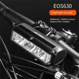 Darrahopens Sports & Fitness > Bikes & Accessories > Bicycle Parts EOS630 1700 Lumen High Brightness Bike Light with Single Bracket Mount - 4000mAh Long Life USB Rechargeable Battery - Aluminium Alloy Horizontal Headlamp for MTB & Road Cycling