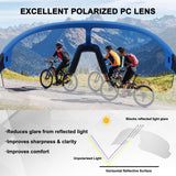 Darrahopens Sports & Fitness > Bikes & Accessories > Bicycle Parts High-End Polarized Sports Sunglasses for Men Women – UV400 Protection, Anti-Fog, Lightweight TR90 Frame, Removable Lens, Ideal for Cycling, Running, Fishing, Golf (Blue & Red)