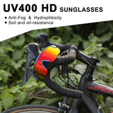 Darrahopens Sports & Fitness > Bikes & Accessories > Bicycle Parts High-End Polarized Sports Sunglasses for Men Women – UV400 Protection, Anti-Fog, Lightweight TR90 Frame, Removable Lens, Ideal for Cycling, Running, Fishing, Golf (Blue & Red)