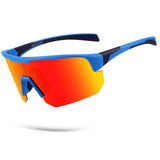 Darrahopens Sports & Fitness > Bikes & Accessories > Bicycle Parts High-End Polarized Sports Sunglasses for Men Women – UV400 Protection, Anti-Fog, Lightweight TR90 Frame, Removable Lens, Ideal for Cycling, Running, Fishing, Golf (Blue & Red)