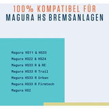 Darrahopens Sports & Fitness > Bikes & Accessories > Bicycle Parts Magura HS11 HS22 HS33 Compatible High Power Durable 2 Pairs 50mm Brake Pads