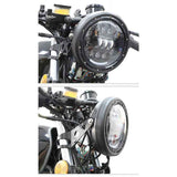 Darrahopens Sports & Fitness > Bikes & Accessories > Bicycle Parts Motorcycle Universal 7" Headlight Housing Shell Lamp Bracket Bottom Mount Bucket Fits Compatible Cafe Racer
