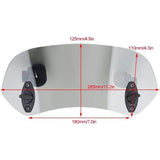 Darrahopens Sports & Fitness > Bikes & Accessories > Bicycle Parts Motorcycle Windshield Adjustable Clip-On Windshield Wind Deflector Windscreen Accessories for Motorcycle Tawny