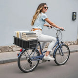Darrahopens Sports & Fitness > Bikes & Accessories > Bicycle Parts Rear Bike Basket, Medium Bicycle Basket with Cargo Net, Liner & Waterproof Cover, Pets, Mounting Tools Included In Australia - Darrahopens