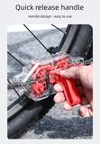 Darrahopens Sports & Fitness > Bikes & Accessories > Bicycle Parts Red Transparent Bicycle Chain Cleaner with Visualization Design - Immersion Wash Tool for Road & Mountain Bikes + Bonus Cleaning Brush