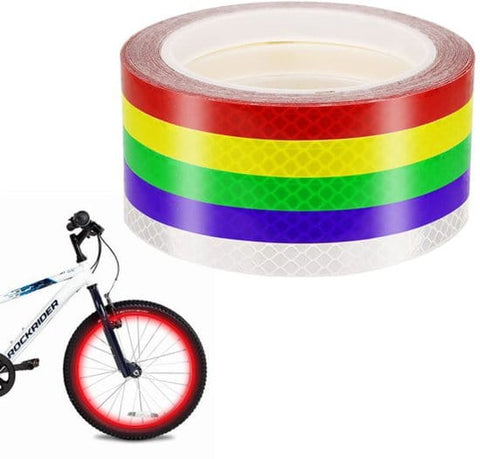 Darrahopens Sports & Fitness > Bikes & Accessories > Bicycle Parts Reflective Stickers Bicycle - 5-pack - Reflective Tape - Reflector Sticker - Self-adhesive safety tape - Waterproof - Warning tape - 8 meters x 10 mm