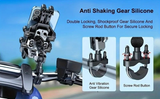 Darrahopens Sports & Fitness > Bikes & Accessories > Bicycle Parts Shockproof Phone Mount, Compatible with Bicycles/Motorcycles/Scooters/ATVs, 720-Degree Rotation Anti-Shake, Fits 4.5-7 Inch Smartphones