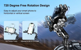 Darrahopens Sports & Fitness > Bikes & Accessories > Bicycle Parts Shockproof Phone Mount, Compatible with Bicycles/Motorcycles/Scooters/ATVs, 720-Degree Rotation Anti-Shake, Fits 4.5-7 Inch Smartphones