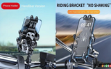 Darrahopens Sports & Fitness > Bikes & Accessories > Bicycle Parts Shockproof Phone Mount, Compatible with Bicycles/Motorcycles/Scooters/ATVs, 720-Degree Rotation Anti-Shake, Fits 4.5-7 Inch Smartphones