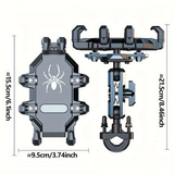 Darrahopens Sports & Fitness > Bikes & Accessories > Bicycle Parts Shockproof Phone Mount, Compatible with Bicycles/Motorcycles/Scooters/ATVs, 720-Degree Rotation Anti-Shake, Fits 4.5-7 Inch Smartphones