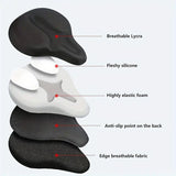 Darrahopens Sports & Fitness > Bikes & Accessories > Bicycle Parts Soft Silicone Bicycle Seat Cover Comfortable Mountain Bike Cushion Thickened