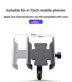 Darrahopens Sports & Fitness > Bikes & Accessories > Bicycle Parts Universal Aluminium Motorcycle Phone Holder Handlebar Mount 360 Rotation Anti-Shake CNC Metal for Bike Scooter 4-7 Inch Phones Black