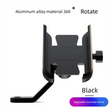 Darrahopens Sports & Fitness > Bikes & Accessories > Bicycle Parts Universal Aluminium Motorcycle Phone Holder Rearview Mirror Mount 360 Rotation Anti-Shake M3 Metal for Motorbike Scooter Black