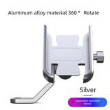 Darrahopens Sports & Fitness > Bikes & Accessories > Bicycle Parts Universal Aluminium Motorcycle Phone Holder Rearview Mirror Mount 360 Rotation Anti-Shake M3 Metal for Motorbike Scooter Sliver