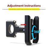 Darrahopens Sports & Fitness > Bikes & Accessories > Bicycle Parts Universal Aluminium Motorcycle Phone Holder Rearview Mirror Mount 360 Rotation Anti-Shake M3 Metal for Motorbike Scooter Sliver
