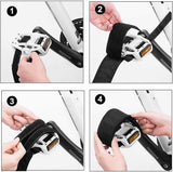 Darrahopens Sports & Fitness > Bikes & Accessories > Bicycle Parts Universal Bicycle Pedal Straps, Adjustable Non-Slip Double Adhesive Toe Clips, 1 Pair Nylon Pedal Accessories