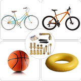Darrahopens Sports & Fitness > Bikes & Accessories > Bicycle Parts Universal Bicycle Valve Adapter Set 15 pcs Reducing Nozzles Tire Pump Ball Pump Needle