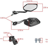 Darrahopens Sports & Fitness > Bikes & Accessories > Bicycle Parts Universal Bike Rear View Mirror, Adjustable Handlebar Rearview Mirror for Motorcycle, E-Bike, Scooter, Mountain Bike, Aluminum Alloy, Wide Angle (Black)